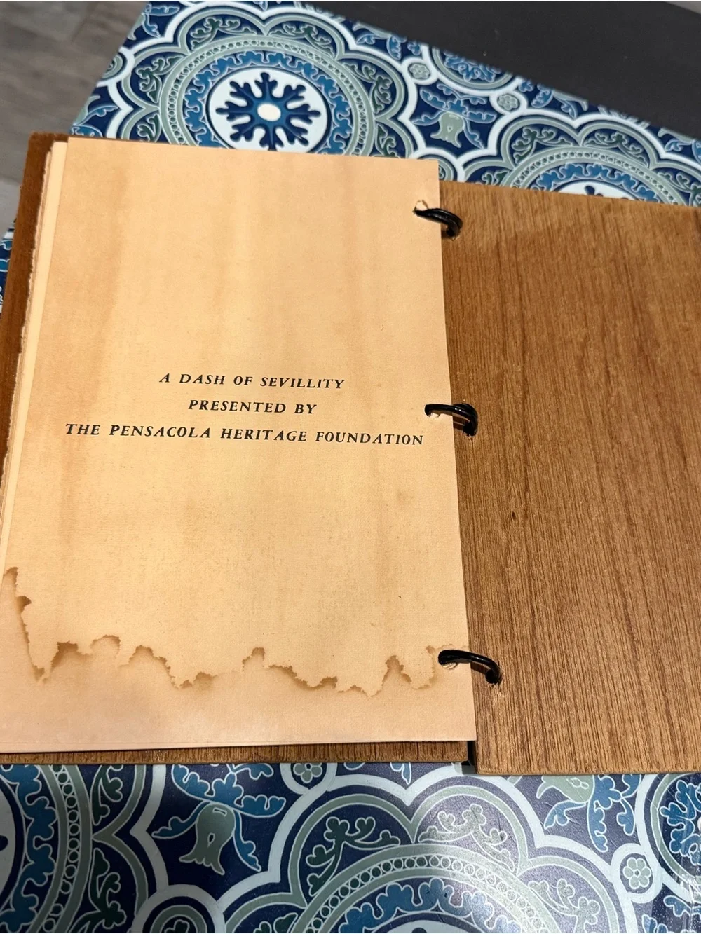 Vintage Recipe Binder with Cream Pages